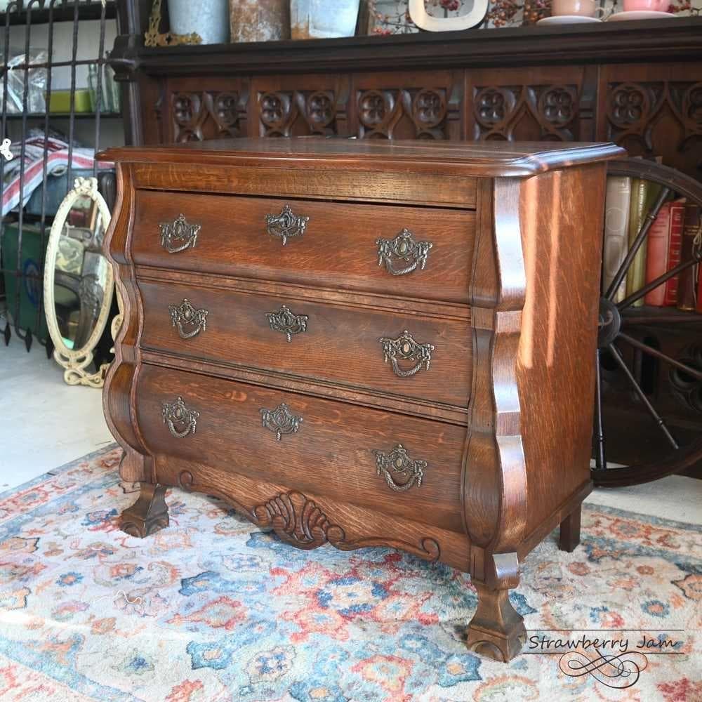 IFU-418 英国アンティーク オーク チェスト テレビボード 収納 イギリス 英国アンティークのローボード、オーク材のおしゃれなテレビ台(h-144-f