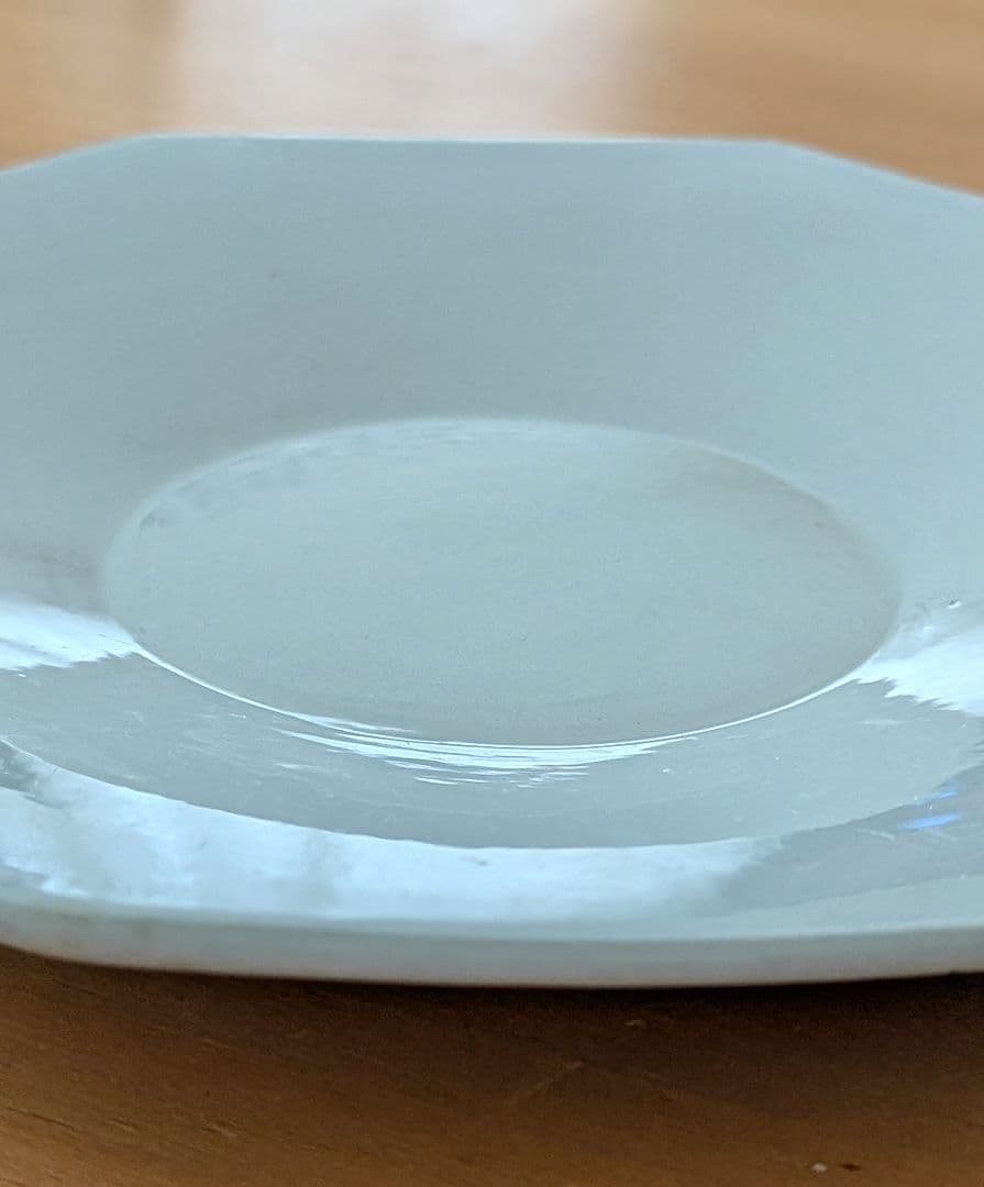 希少】フランスアンティーク ロンウィ窯LONGWYオクトゴナルプレート