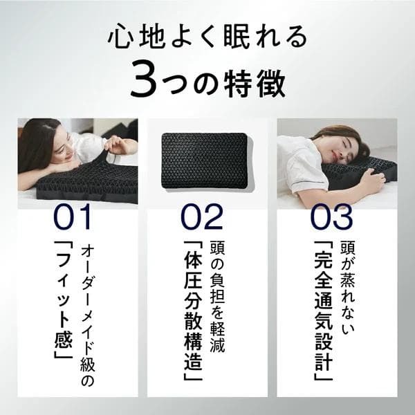 ヒツジのいらない枕 -至極- カバー3種付き（シルク・テンセル・さらさら）