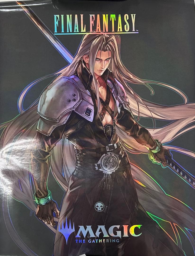 MTG ファイナルファンタジー 販促用FOIL ポスター セフィロス サージFOIL)威名のソルジャー、セフィロス/Sephiroth, Fabled SOLDIER
