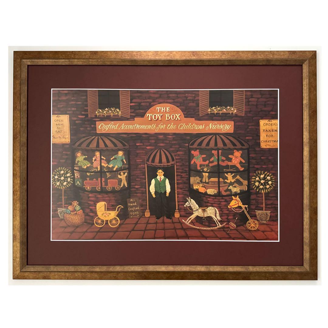 アンティーク おもちゃ屋 レトロ ポスター （大）絵画 （A） 希少！！ 大正時代~昭和初期頃の燐酸アルミナ 美人画ポスター看板 純正