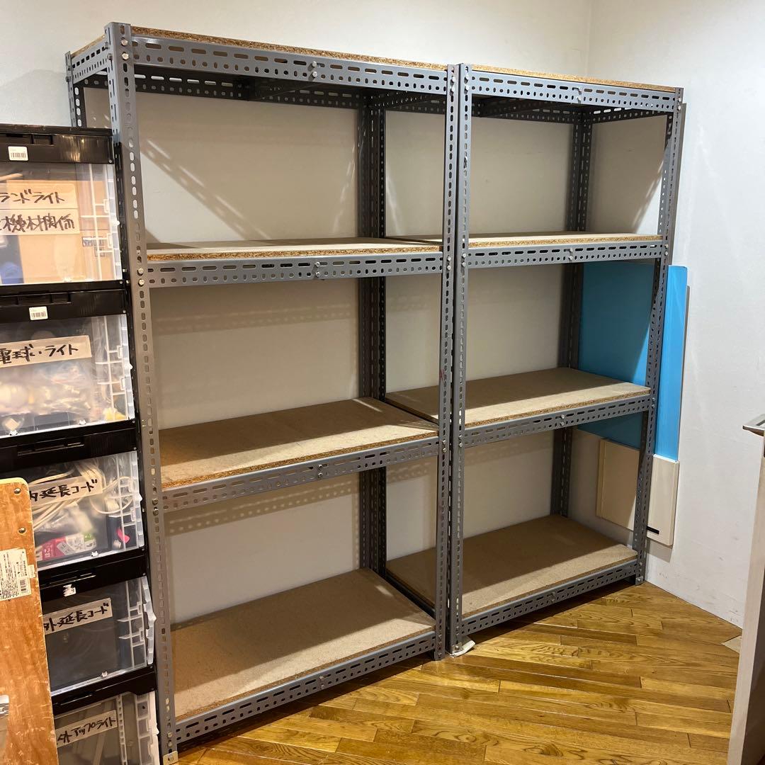 年内処分　直接引取　業務用スチールラック ビンテージ加工 2台セット 楽天市場】【20日11時〜4時間限定P5倍】スチールラック(ツートン) SLN