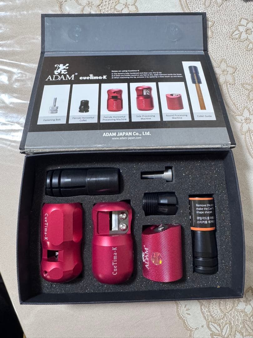 ADAM cueTime K レッド 全6点セット プールウェブ キューショップ仙台 / ADAM cueTima-Kアダムキューティマ
