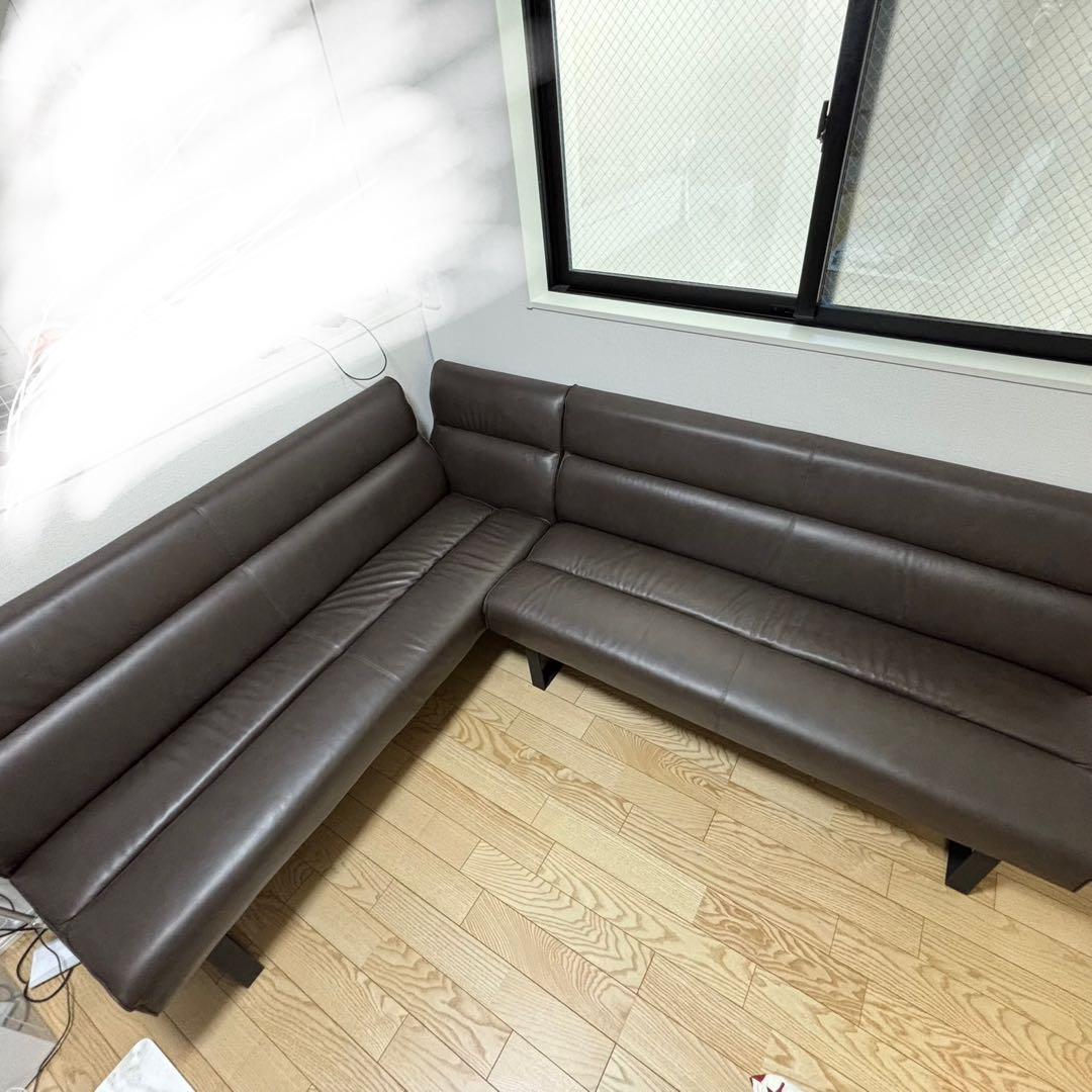 ※取りに来て頂ける方　ダイニングソファ 合成皮革 ダイニングソファセット 2点 コーナーソファ ポケットコイル LEKKA