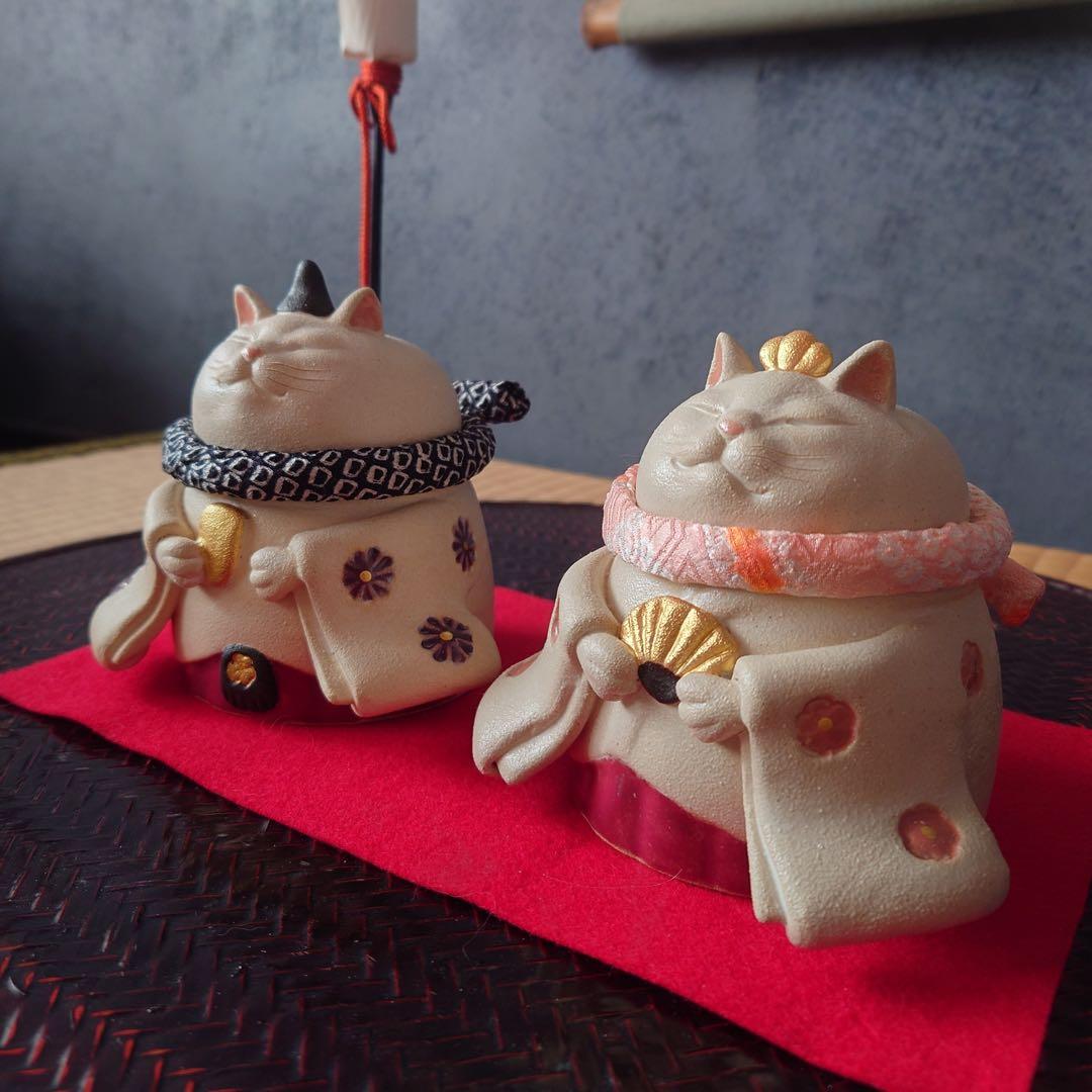 ❸だるま猫雛　m(*´꒳`*)m ※首輪付き ➂だるま猫雛 m(*´꒳`*)m ※首輪付き - メルカリ