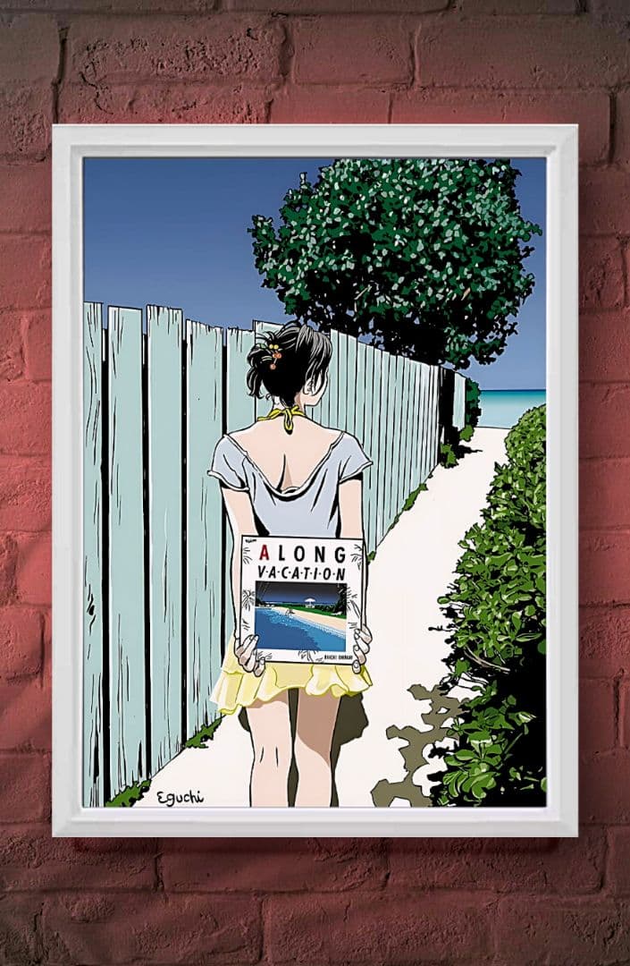 大瀧詠一/江口寿史・ロンバケ【A4 サイズ写真ポスターフレーム付き7点