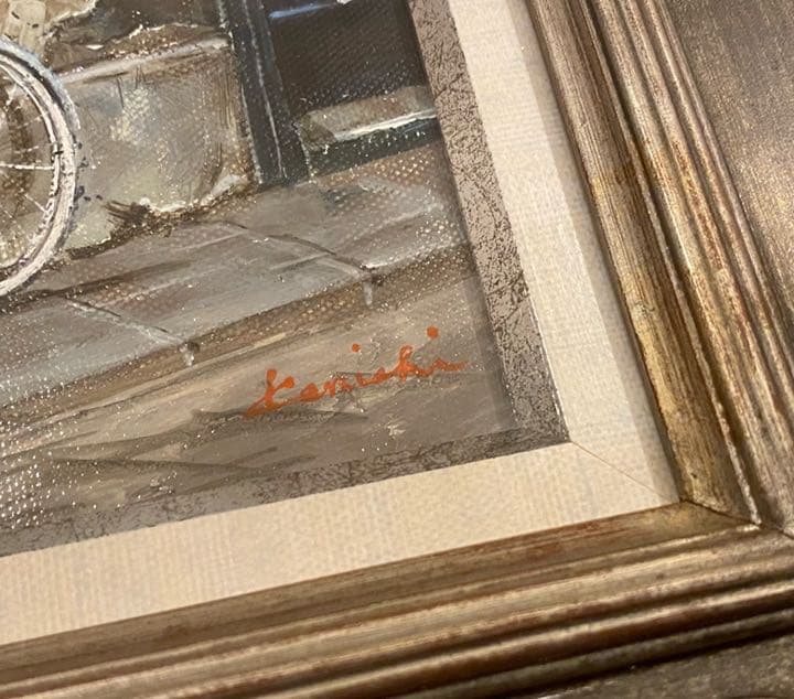 ⚠️激クリアランス⚠️ 石井研一 街角 絵画 元あの値段は2万7000円