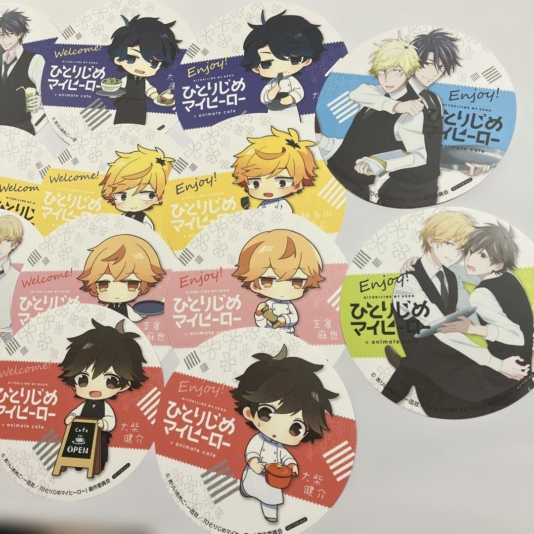 ひとりじめマイヒーロー　コースター14枚　アニメイトカフェ　ありいめめこ ありいめめこ 『ひとりじめマイヒーロー』 アニメイトカフェ