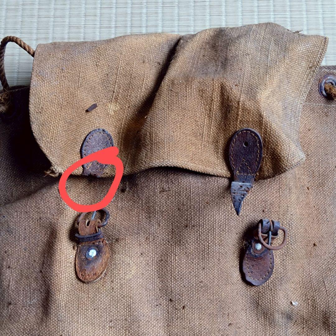 Js42 戦争 戦中 ヴィンテージ 装備袋 軍艦装備 日本軍リュック 昭和