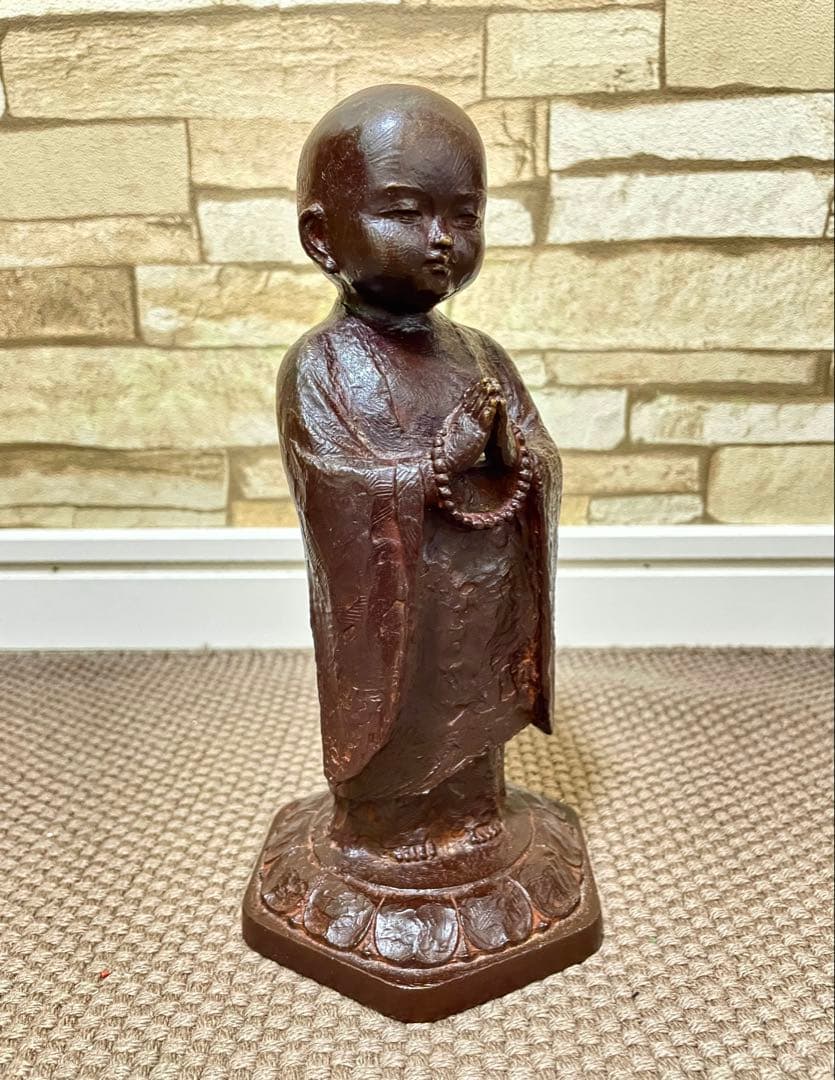 友沢正彦 祈り 地蔵菩薩 合掌地蔵 ブロンズ像 彫刻 - メルカリ