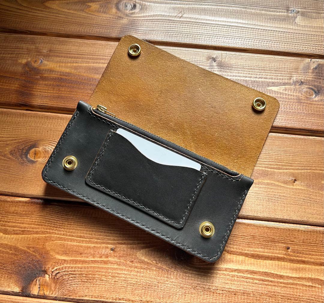 茶芯 トラッカーウォレット 三層 トラッカーウォレット ミドル【MW茶芯丘染め】3層ver - メルカリ