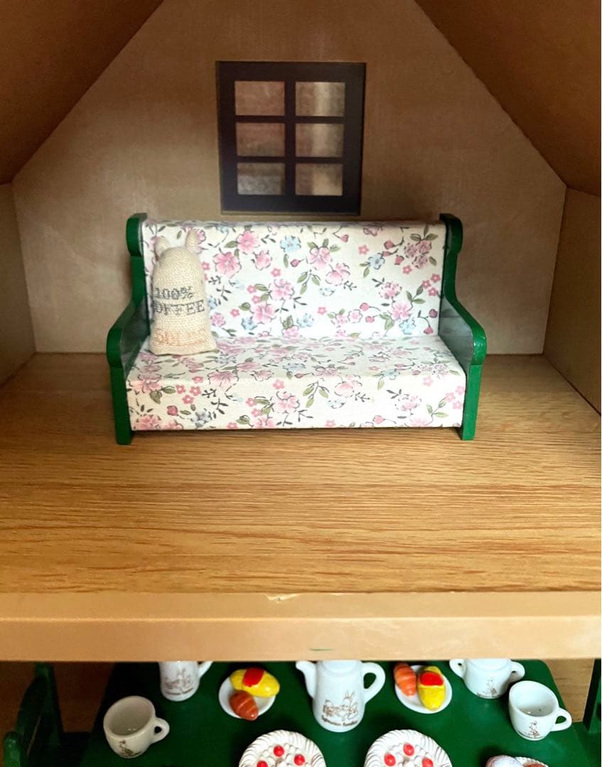 シルバニアファミリー」初代 初期 赤い屋根のお家&小物セット 計32点