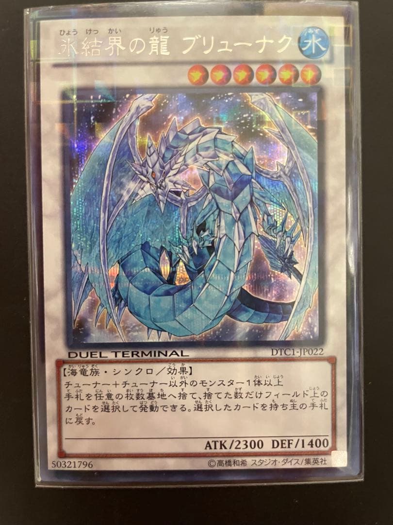氷結界の龍 ブリューナク DTC1-J022 シークレットレア 氷結界の龍 ブリューナク dtc1 シークレット - メルカリ