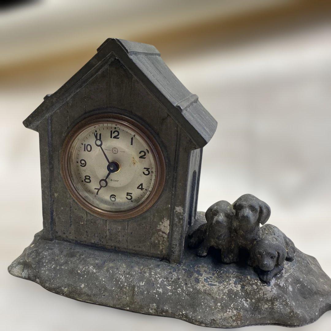 精工舎置時計 アナログ 8日巻　稼働品 精工舎 内雁木八日巻木製置時計 大正10年 | れとろくろっく 時々ぃ猫