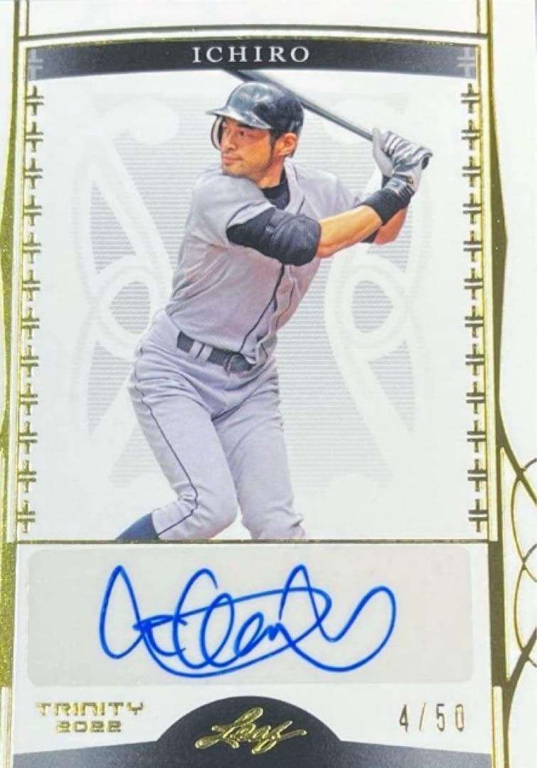 50枚限定 2022 Leaf Trinity イチロー 直筆サインカード イチロー 22 Lead Trinity Gold 50枚限定直筆サインカード - メルカリ