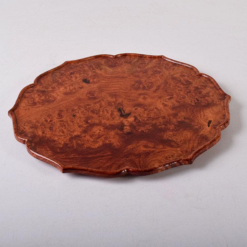 中国　花梨葡萄木瘤木　煎茶盆　香盆　輪花盆　M　8021E 2/25はポイント10倍／ 四十沢木材工芸 KITO 輪花盆 大 ケヤキ 選べる