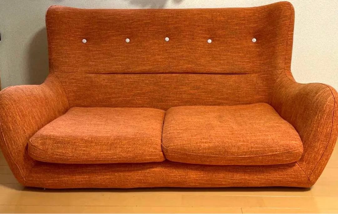 【nico】＊送料込＊ 家具のホンダ　オレンジ色のソファ　2〜3人掛け 楽天市場】ソファ コンパクト ソファー 2人掛け オレンジ レトロ 北欧