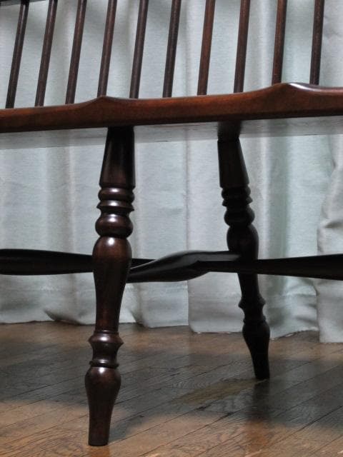 松本民芸家具 ミズメザクラ 楢 無垢材 513型 長ウィンザーチェアⅢ 3人