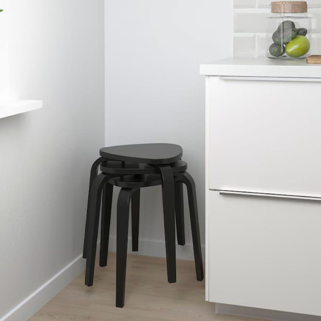 IKEA イケア KYRRE シルレ スツール 2脚セット ブラック - メルカリ