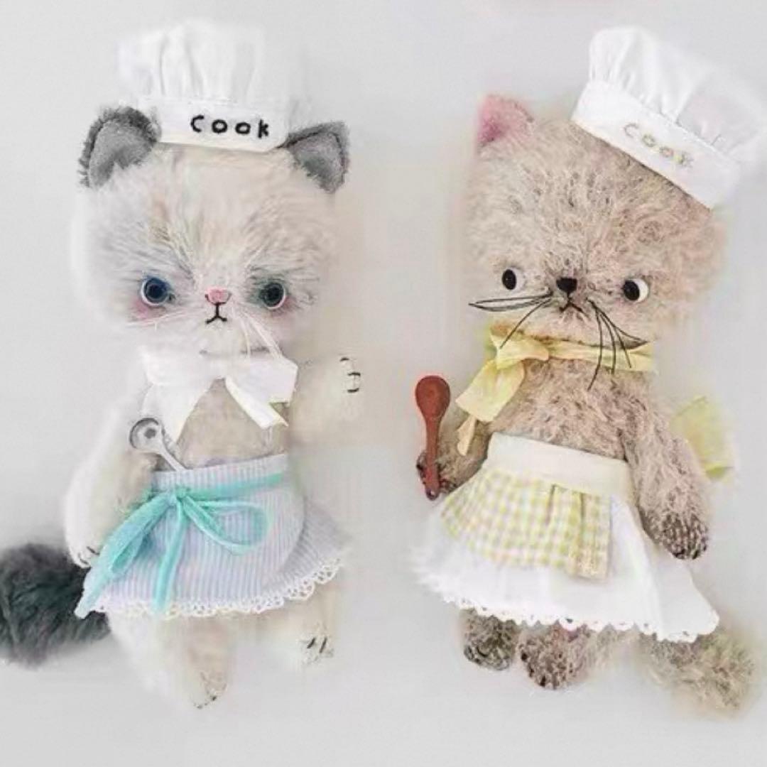 シェフ仔猫ちゃん アーティストベア 海外作家様 ハンドメイド ぬいぐるみ 置物 2026年最新】海外アーティストベアの人気アイテム - メルカリ