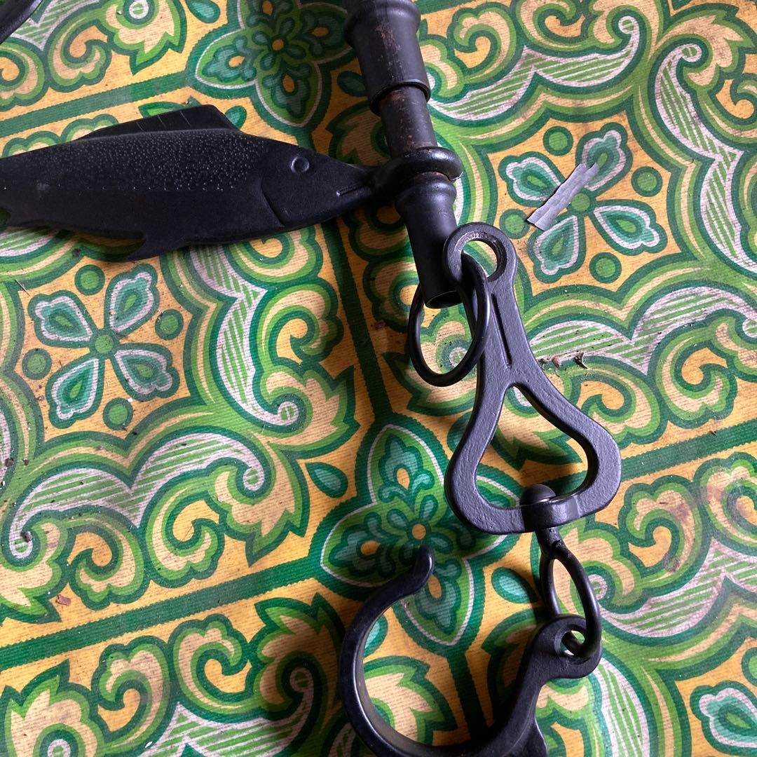 囲炉裏　自在鉤 囲炉裏 自在鉤 松竹梅 高岡銅器 自在かぎ : がらんどう 手仕事品と