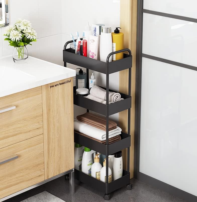 キッチンワゴン 隙間収納 　スリム キャスター付き 収納ラック 楽天市場】【送料無料】キッチンワゴン 隙間収納 スリム キッチン