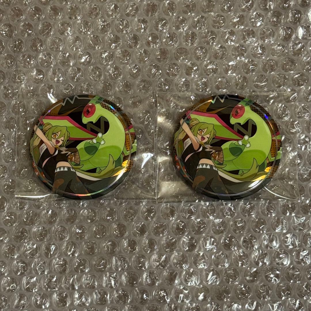 ポケミク ポケセン 初音ミク じめん フライゴン 缶バッジ 2点セット