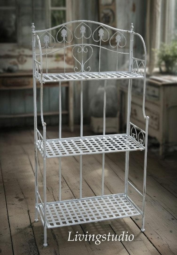 ヴァイス スリーティアシェルフ アイアン コベントガーデン シャビー