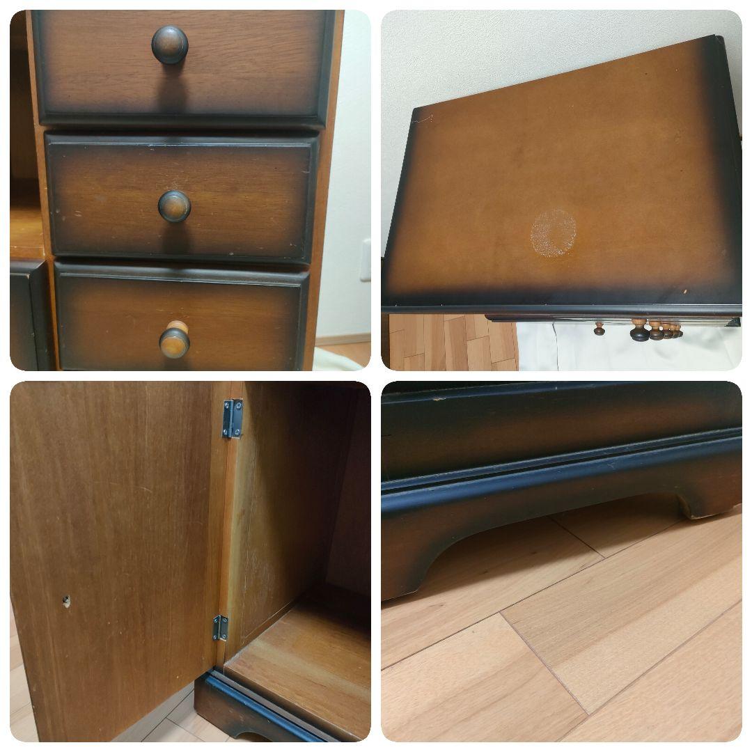 レトロヴィンテージ】木製チェスト キャビネット 電話台 収納棚