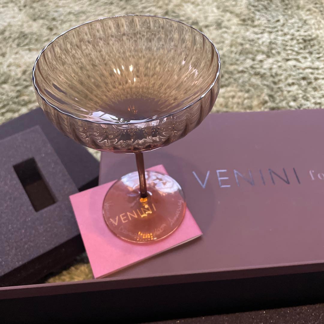 「VENINI FOR DAMIANI」 シャンパングラス　ボリチーネ２客 Venini | Venini for Damiani