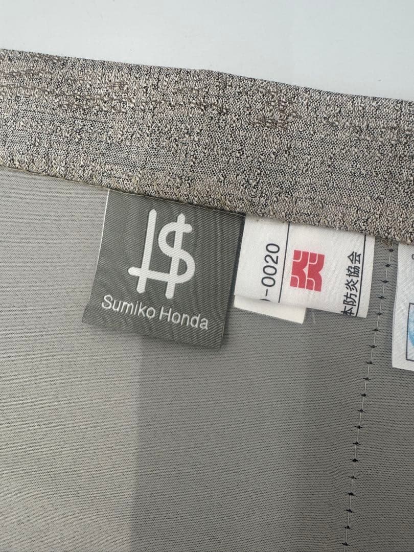 高級カーテン レース 2種セット Sumiko Honda ベージュ シルバー