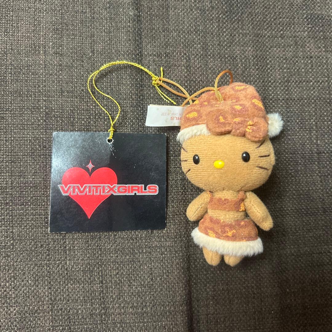 【激レア】2001年代 VIVITIX 日焼けハローキティサンタマスコット ハローキティ2001年VivitixGirls日焼けサンタピンクひょうぬいぐるみ