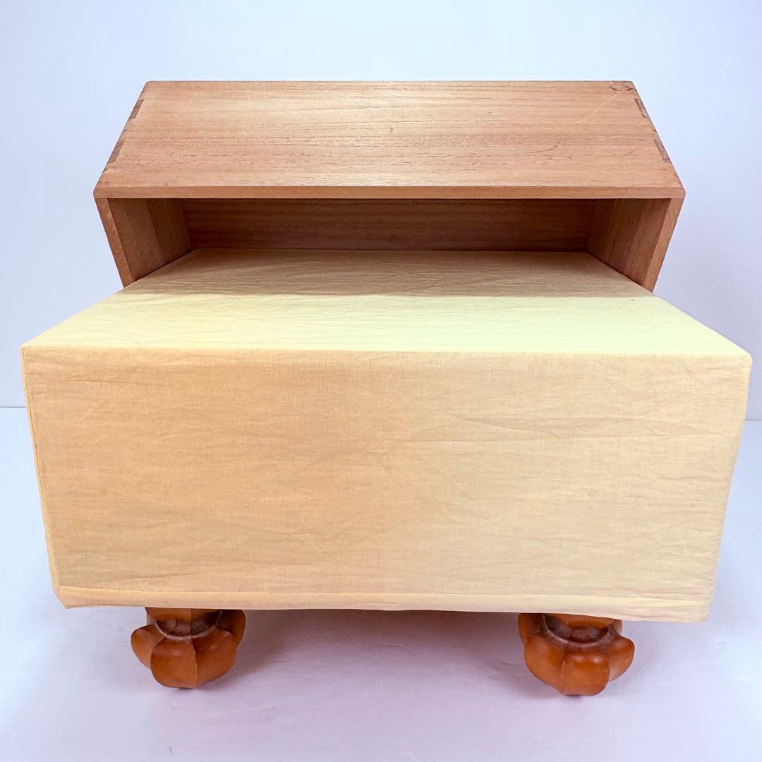高級囲碁盤 17.5cm 天然漆線引き 桐蓋付 美品 伝統的技法 登録番号押印有