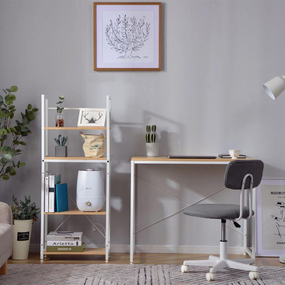 パソコンデスク ラック付き 分体調整可 ワークデスク木製 新品未開封 木色 楽天市場】パソコンデスク 90cm幅 キッチンカウンター ワークデスク