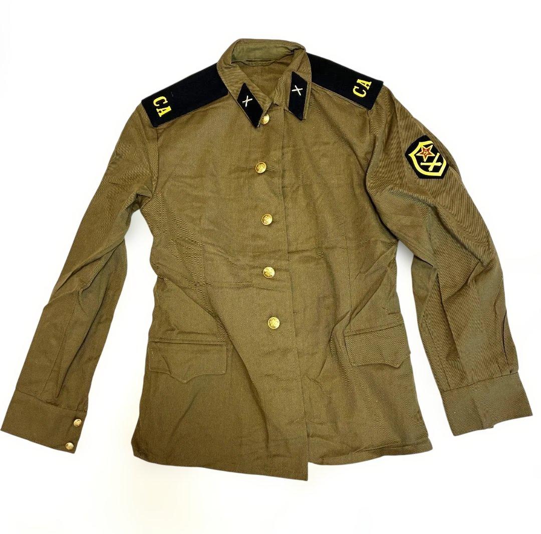 ソ連軍 砲兵 制服セット 70〜80年代 USSR 赤軍 ベルト 3点セット