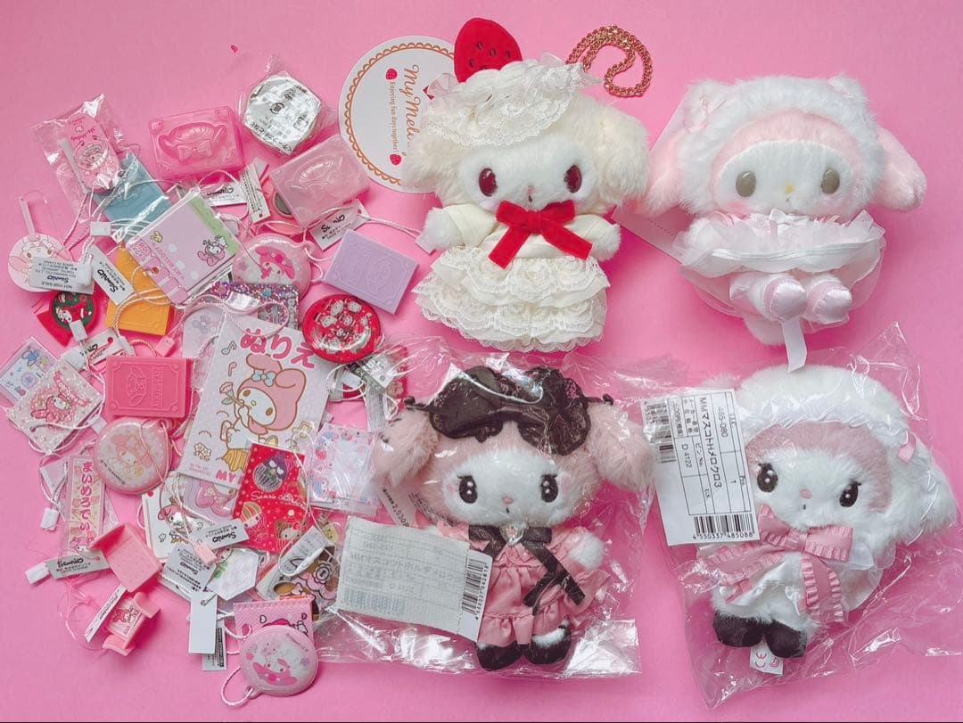 ♡マイメロ ショートケーキ 白猫バレリーナ 真夜中のメロクロ 月夜 マスコット♡ 更新】白猫バレリーナデザインシリーズ｜サンリオ